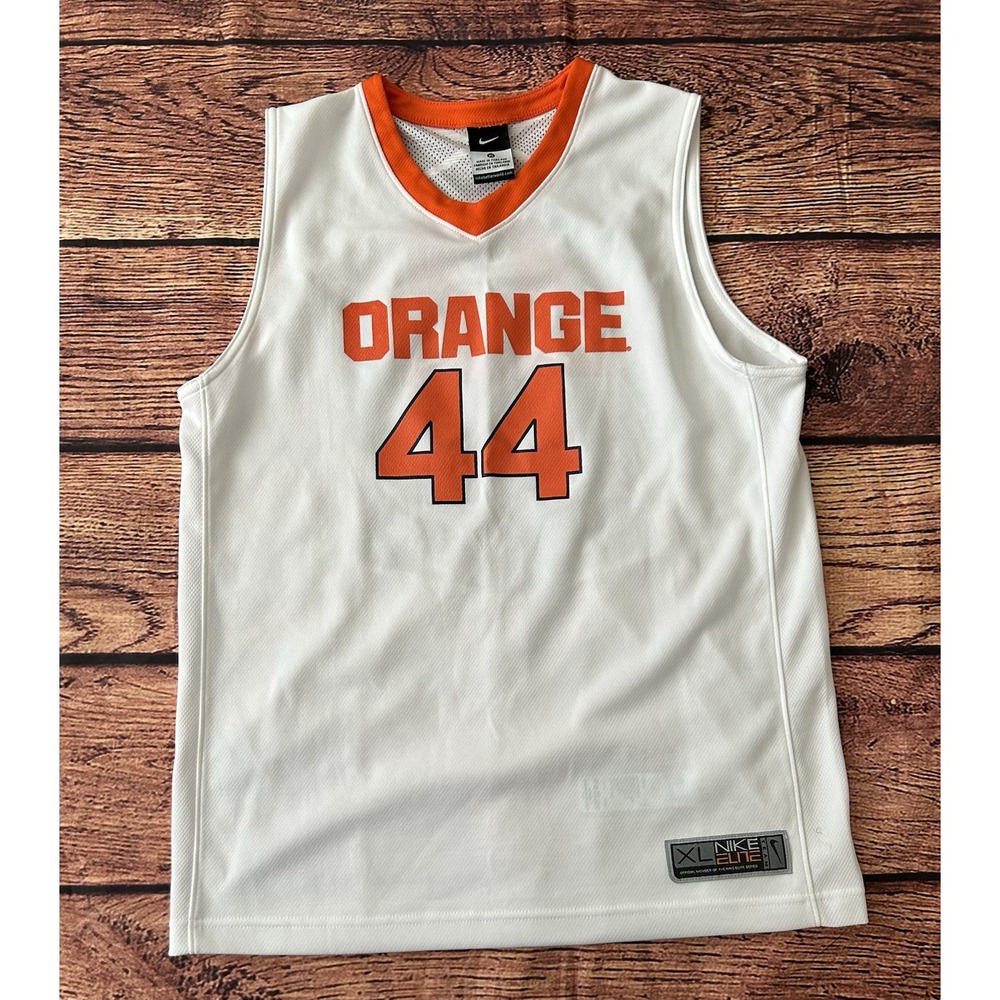 Nike Elite Syracuse Orange #44 Basketball Jersey White Youth XL Y2k University